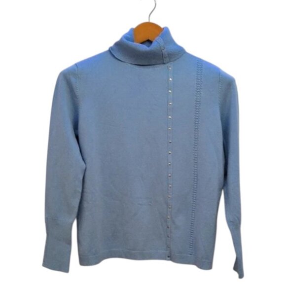 LEO & UGO light blue turtleneck sweater size 3 - Picture 1 of 5